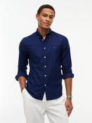 Tommy Hilfiger | Dobby Slim Fit Shirt in Navy | MW0MW44570 DCC image