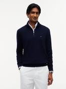 Tommy Hilfiger | Cotton Cashmere 1/2 Zip Jumper in Navy | MW0MW28049 dw5