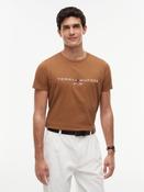 Tommy Hilfiger | Logo Tee in Tawny Beige | MW0MW11797 GVH