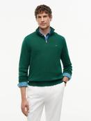 Tommy Hilfiger | Cotton Cashmere 1/2 Zip Jumper in Green Heather | MW0MW28049 mq7