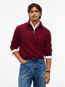 Tommy Hilfiger | Essential Fleece 1/4 Zip Sweat in Burgundy | MW0MW37233 vlp