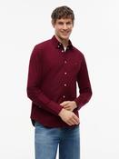 Tommy Hilfiger | Flannel Solid Regular Fit Shirt in Burgundy | MW0MW40469 vlp