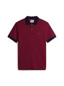 Tommy Hilfiger | Interlock Placket Detail Regular Fit Pique in Burgundy | MW0MW44658 vlp