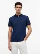 Tommy Hilfiger | Micro Print Polo Shirt in Carbon Navy | MW0MW43280 DCC image