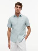 Tommy Hilfiger | Heritage Oxford Short Sleeve Shirt in Ornamental Green | MW0MW36272 l6k image