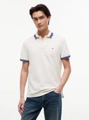 Tommy Hilfiger | Contrast Collar &amp; Cuff Polo in Ivory | MW0MW43267 Z00 image