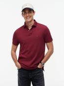 Tommy Hilfiger | 1985 Regular Fit Organic Cotton Polo Shirt in Burgundy | mw0mw17770 vlp