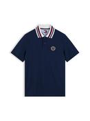 Tommy Jeans | Wavy Crest Polo Shirt with Contrast Collar in Navy | DM0DM23533 C1G image