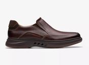 Clarks | Wide H Fit Slip On Lightweight Leather Shoe in Mahogany Brown | Un Briley Step image