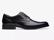 Clarks | Black Lace Up Leather Shoe with Padded Heel Tab | CraftArlo Lace image