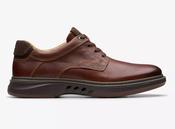 Clarks | Wide H Fit Lightweight Leather Shoe in Tan | Un Briley Pace image