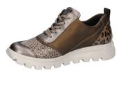 Waldläufer | Wide H Fit Lace &amp; Zip Shoe in Multi Beige Leopard | 993H01-609-736 image