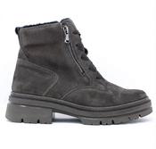 Waldlaufer | Wide H Fit Fur Lined Boot in Dark Brown with Lace &amp; Double Zip | H-Amara 930802 190 166 image