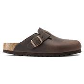 Birkenstock | Boston Mens Natural Oiled Leather Clog Sandals in Habanna Brown | 0860131 image
