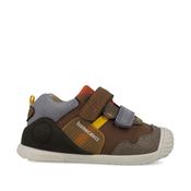 Biomecanics | Boys Lightweight &amp; Flexible Velcro Shoe in Brown &amp; Grey | 261123 C903 image
