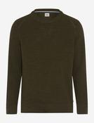 Brax | Roy Cotton Wool Blend Crew Knit in Dark Jungle Green | 70-0539 30 image