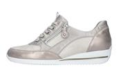 Waldläufer | Himona Wide H Fit Lace &amp; Zip Soft Stretch Shoe in Platin Taupe | 980008 603 726 image