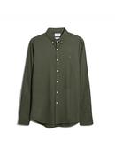 Farah | Brewer Slim Fit Oxford Shirt in Rosemary Green | F4WSB060 300 image