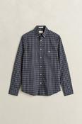 Gant | Poplin Long Sleeve Check Shirt in Navy &amp; Green | 3263039 433 image