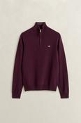 Gant | Lambswool 1/2 Zip Knit in Dark Wine | 87313 667