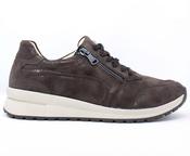 Waldläufer | Wide H Fit Lace &amp; Zip Low Wedge Trainers in Brown | H-Inessa 928002 192 192 image