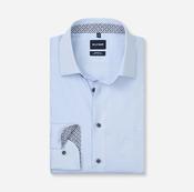 Olymp | Modern Regular Fit Shirt in Blue with Navy Trim &amp; Buttons | 1262 24 11 image