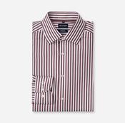 Olymp | Modern Regular Fit Striped Shirt in Bordeaux Burgundy | 1288 24 37 image