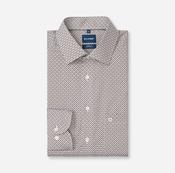 Olymp | Modern Regular Fit Printed Shirt in Brown &amp; Beige Nougat | 1308 24 27 image
