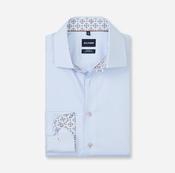 Olymp | Modern Regular Fit Shirt in Blue with Contrast Brown Trim | 1366 24 11 image