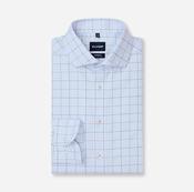 Olymp | Regular Modern Fit Shirt in Blue with Beige &amp; Navy Check | 1376 24 11 image