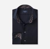 Olymp Signature | Tailored Fit Premium Cotton Shirt in Navy with Floral Trim | 8507 24 14 image