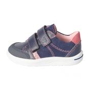 Ricosta | Navy &amp; Pink Girls Velcro Shoes | Jamie Nautic Rosa image