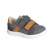 Ricosta | Boys Velcro Shoe in Asphalt Grey with Brown Contrast | Riley image
