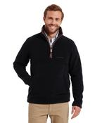 Schoffel | Berkeley Warm 1/2 Zip Fleece in Navy with Brown Trim | 22-21106 8880 image