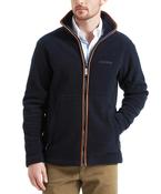 Schoffel | Cottesmore Fleece Jacket in Navy with Brown Trim | 22-23131 8880 image