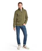 Schoffel | Kingsand 1/2 Zip Sweat in Khaki Green | 20-3166 6528