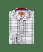Schoffel | Milton Tailored Fit Check Shirt in Burgundy &amp; Blue | 20-4073 2987 image