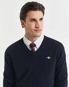 Gant | Lambswool V- Neck Knit in Navy | 87212 410