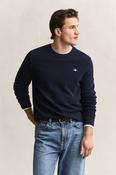 Gant | Textured Cotton Crew Knit in Navy | 8030291 433