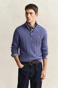 Gant | Cotton Cable 1/2 Zip Jumper in Blue Horizon | 8050603 476 image