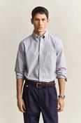Gant | Striped Classic Oxford Shirt in Concrete Grey | 3262016 142 image