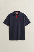 Gant | Contrast Collar Polo Shirt in Navy Evening Blue | 2062026 433 image