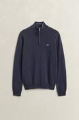 Gant | Lambswool 1/2 Zip Knit in Navy Blue Melange | 87313 480