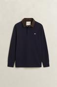 Gant | Rugby in Navy with Contrast Brown Cord Collar | 2065120 433