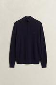 Gant | Herringbone 1/2 Zip Cotton Jumper in Navy | 8050333 433