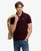 Superdry | Vintage Destroy Polo Shirt in Winter Port Burgundy | M1110451A XPS image