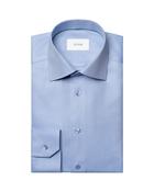 Eton | Slim Fit Woven Textured Shirt in Blue | 100015803 25 image