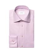Eton | Slim Fit Woven Textured Shirt in Pink | 100015803 50 image