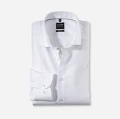 Olymp 0566-64 00 | White Shirt with Weave in Fabric in Slim Body Fit image
