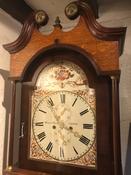 An Elegant Oak &amp; Mahogany North Country Granfather Clock image